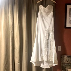 Fashion Nova White long dress with slit